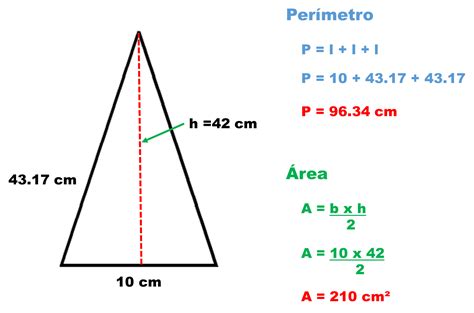 Como Sacar El Area Y Perimetro De Un Triangulo Isosceles - Printable Templates Free