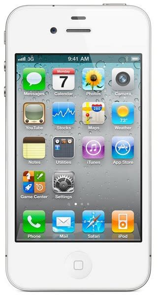 iPhone 4S White Actual Size Image