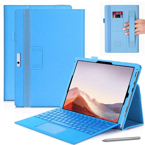 Cover For Microsoft Surface Pro 7 12.3" Inch 2019 Matte Case Protective Case Tablet Pu Leather ...