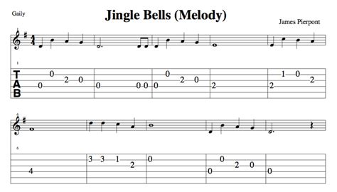 Easy Guitar Christmas Songs—Jingle Bells—Chords, Melody, Guitar Duet ...