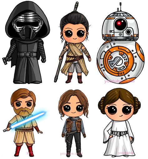 DrawSoCute | Star wars cartoon, Star wars drawings, Kawaii drawings