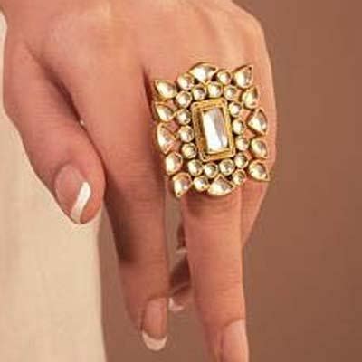 Elegant Bridal Kundan Rings