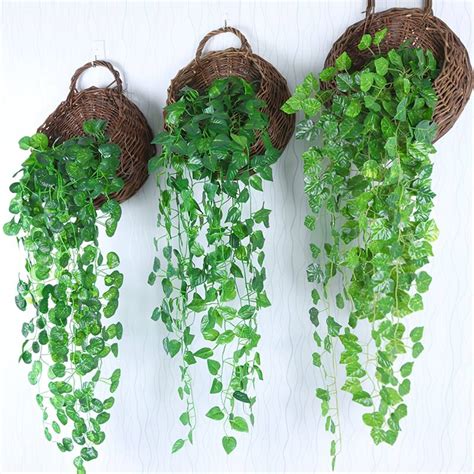 2pcs Artificial Ivy Garland, Hanging Fake Plants Leaves For Home Wedding Wall Decor | High ...