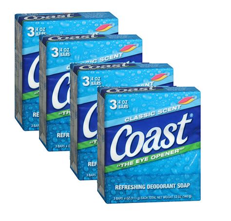 Coast Bar Soap Classic Pacific Force Scent pack of 4 - Walmart.com