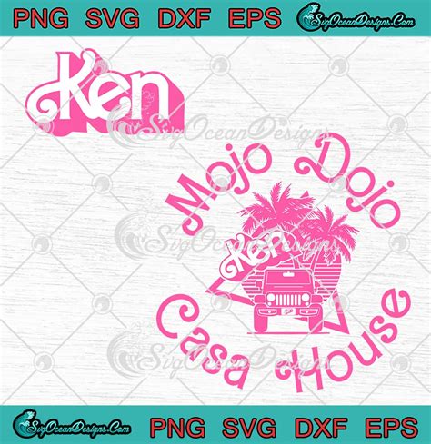 Mojo Dojo Casa House Barbie Ken SVG - House Vintage Style Barbie Movie SVG PNG EPS DXF PDF ...