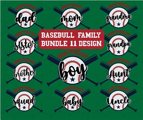 Baseball Birthday Family Bundle Svg, Baseball Birthday Svg, Baseball » BestDesignBundle