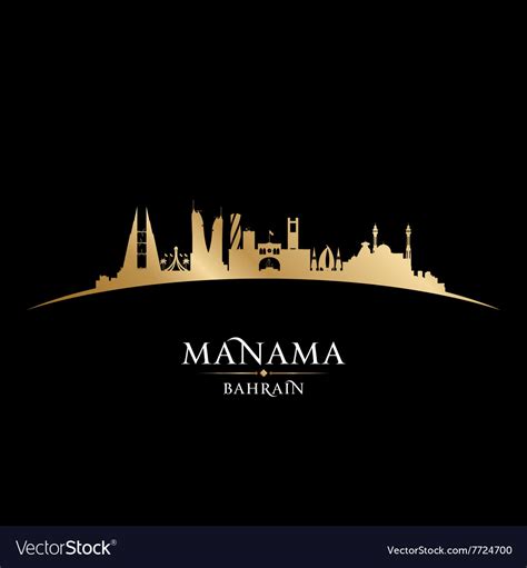 Manama bahrain skyline detailed silhouette Vector Image