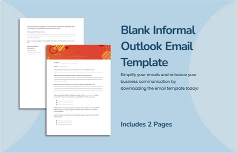 Blank Informal Outlook Email Template in Word, PDF, Google Docs - Download | Template.net