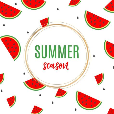 watermelon slices on a white background with the words summer season in ...