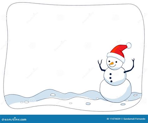 Snowman Border / Frame Royalty Free Stock Images - Image: 11474659