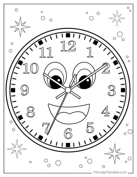 Printable Clock Faces Coloring Pages - Free Coloring Pages Printables