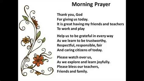 Morning Prayer Morning Prayer For School, Morning School, School Prayer, Morning Prayers ...