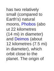 Mars' Moons Phobos and Deimos: Origin, Discovery, and Future | Course Hero