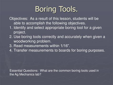 PPT - Boring Tools PowerPoint Presentation, free download - ID:180288