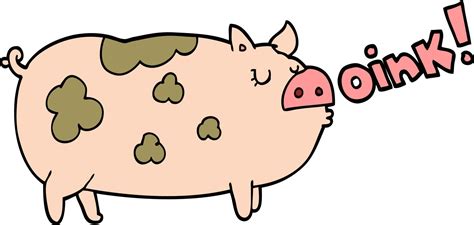 cartoon oinking pig 12138088 Vector Art at Vecteezy