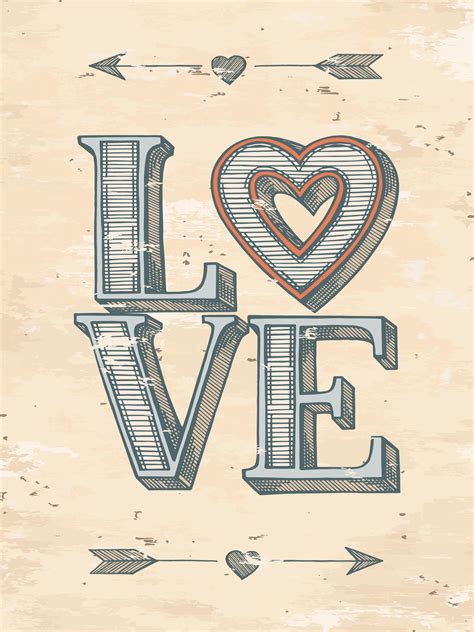 Vintage-style Love Poster 1311277 Vector Art at Vecteezy