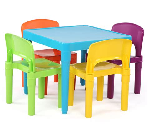 Kids Plastic Table and 4 Chairs by Humble Crew - QVC.com