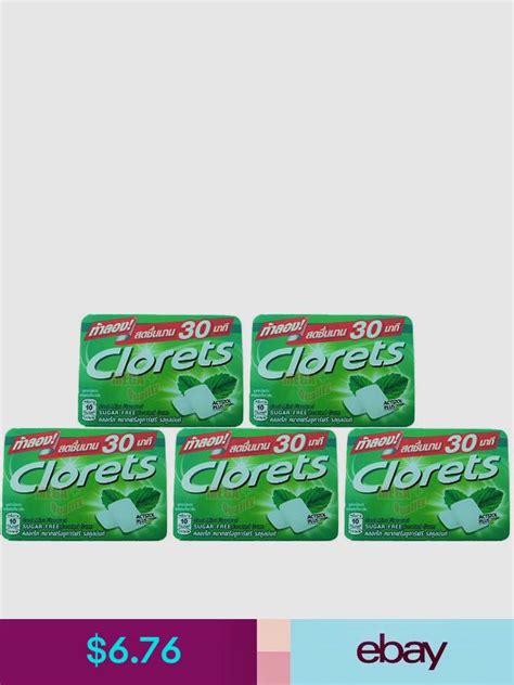 5 x Clorets Cool Mint Coated Gum 30 minutes Freshness 11.2g. 8850338009952 | eBay | Gum, Chewing ...