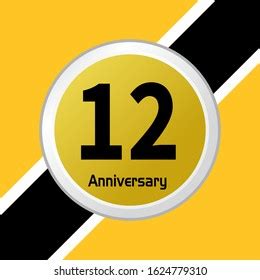 12 Year Anniversary Vector Template Design Stock Vector (Royalty Free ...