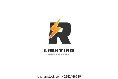 R Logo Lightning Letter Concept Template Stock Vector (Royalty Free ...