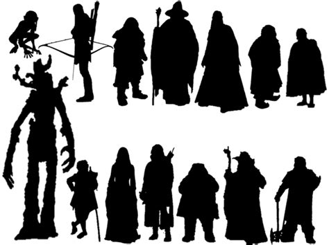 Silhouettes: Lord of the Rings Characters | Lord of the rings tattoo, Lord of the rings, Silhouette