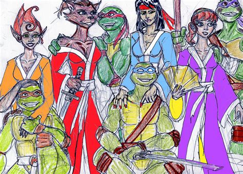 Tmnt and their girls by theaven on DeviantArt