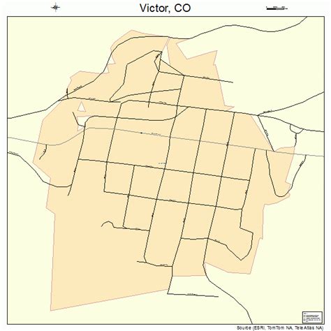 Victor Colorado Street Map 0880865