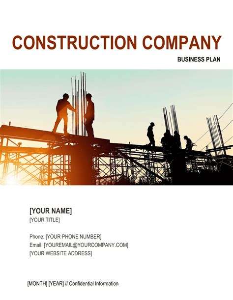 Construction Company Business Plan 2 Template (Download)