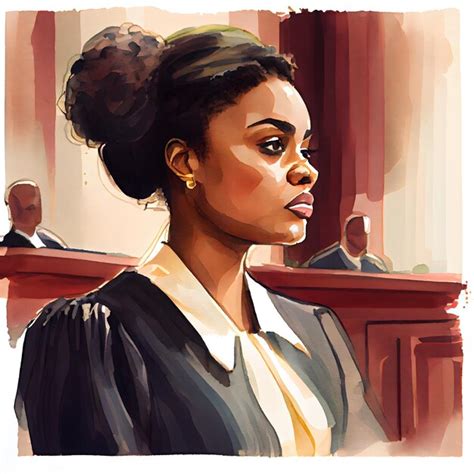 Premium AI Image | Black women lawyer professional watercolor illustration