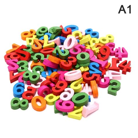 banbi 100PCS/Set Colorful Wooden Numbers Letter For Children Learning Educational Toys | Lazada PH