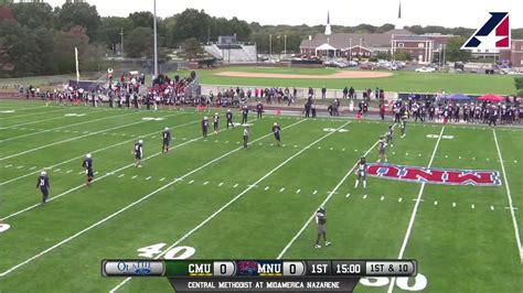 MNU Football vs. Central Methodist 2021 - YouTube