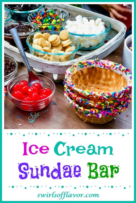 DIY Ice Cream Sundae Bar - Swirls of Flavor