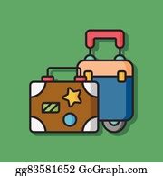900+ Royalty Free Vector Airport Luggage Trolley Illustration Clip Art - GoGraph