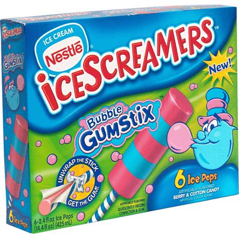 IceScreamers Bubble Gumstix Ice Pops, Berry & Cotton Candy | Frozen Foods | Edwards Food Giant