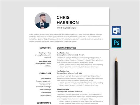 65 Best Free MS Word Resume Templates 2021 - WebThemez