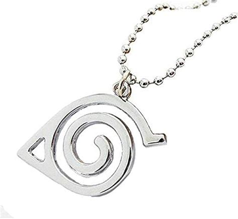 Naruto anime Leaf Symbol Logo Pendant Necklace Sasuke Kakashi price in Saudi Arabia | Amazon ...