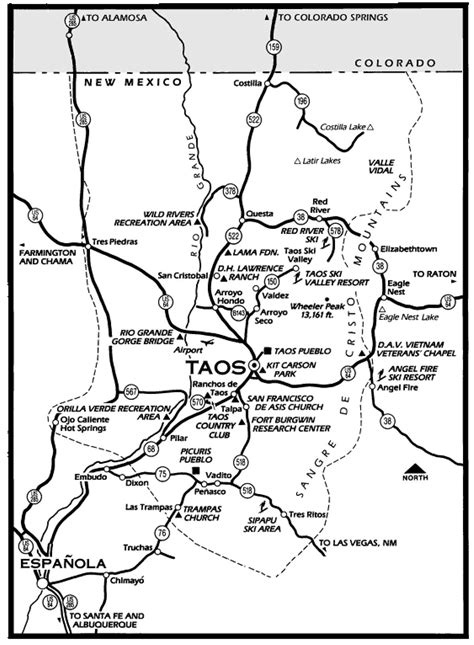 Map of Taos County – Costilla Real Estate