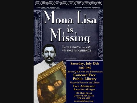 Mona Lisa Theft Documentary Coming to the Concord Free Public Library ...