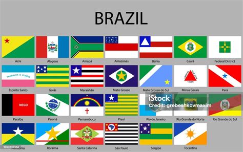 Vetores de Todas As Bandeiras Dos Estados Do Brasil e mais imagens de Bandeira - Bandeira ...