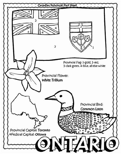 Ontario Flag Coloring Page Coloring Pages