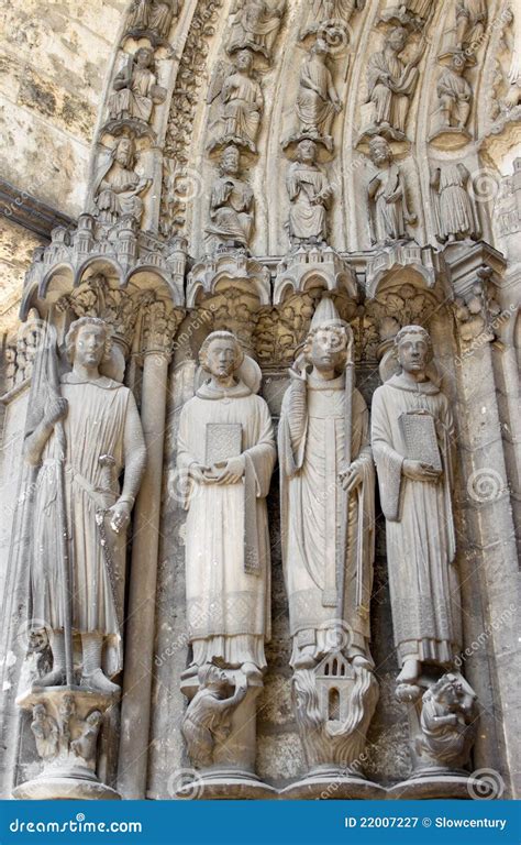 Gothic Saints Sculptures in Chartres Cathedral Stock Image - Image of sculpture, gothic: 22007227