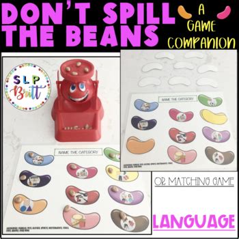 DON'T SPILL THE BEANS, GAME COMPANION, LANGUAGE (SPEECH & LANGUAGE THERAPY)