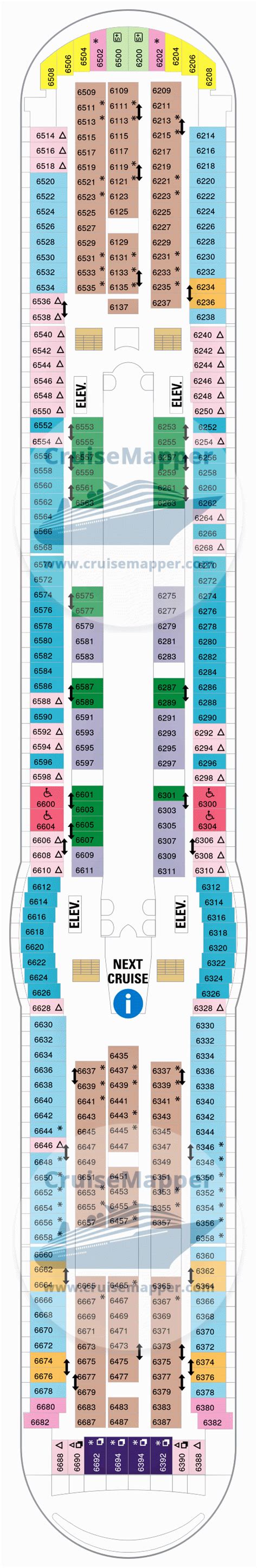 Navigator Of The Seas deck 6 plan | CruiseMapper