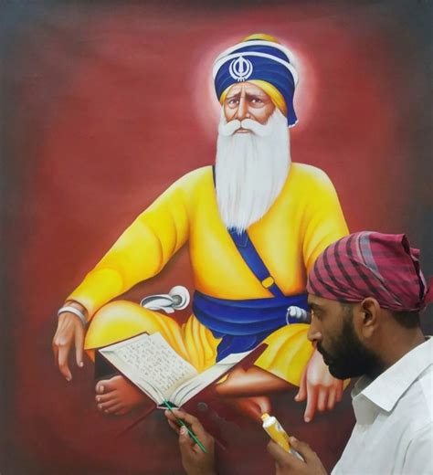 Painting of Dhan Dhan Baba Deep Singh Ji - Desi Comments