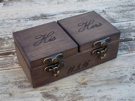 rustic ring bearer box reclaimed wood ring box wood ring box