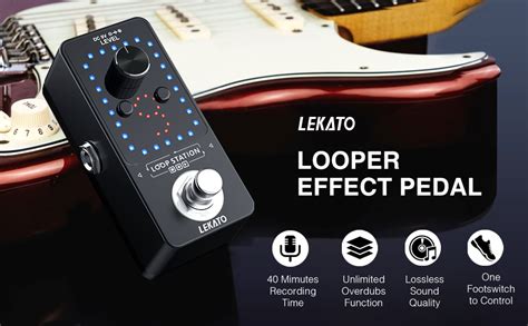 Amazon.com: LEKATO Guitar Looper Effect Pedal Looper 9 Loop Pedal Tuner ...