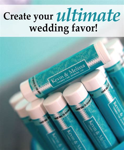 Customize our lip balm with your wedding info to create a wedding favor your guests will never ...