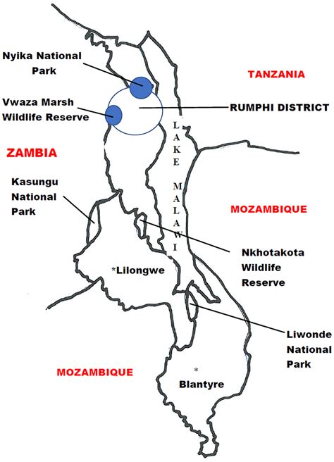 Map of Malawi showing Rumphi District.... | Download Scientific Diagram