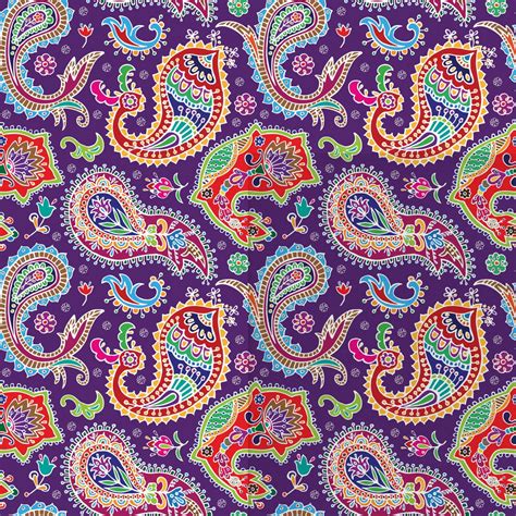 Paisley Fabric by The Yard, Sixties and Seventies Hippie Themed Motives ...