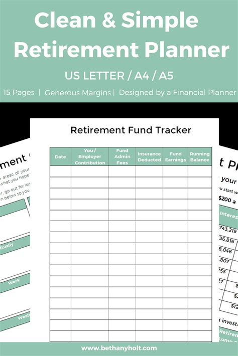 Retirement Planner Retirement Budget Financial Planner Retirement ...